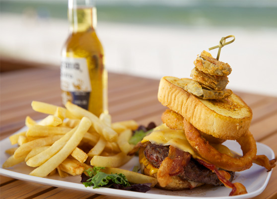 Harry's Monster Bacon Cheese Burger at Harpoon Harry's