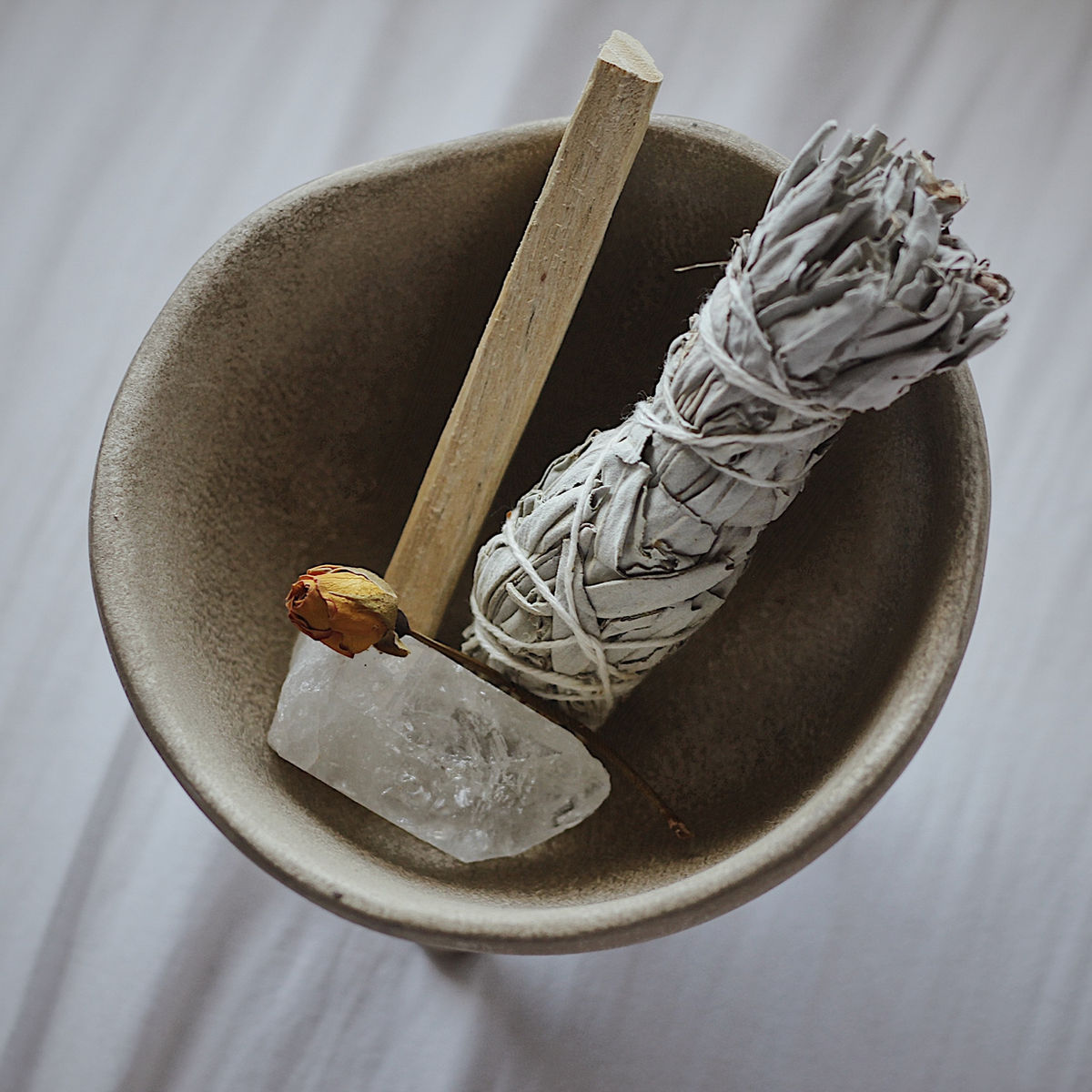 Sage bowl representing the holistic, nature-based treatments at Sage Spa