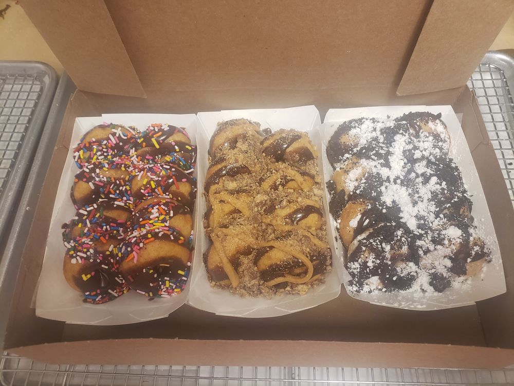 Specialty donuts on display at Annabel's Donuts in Crestview, Florida