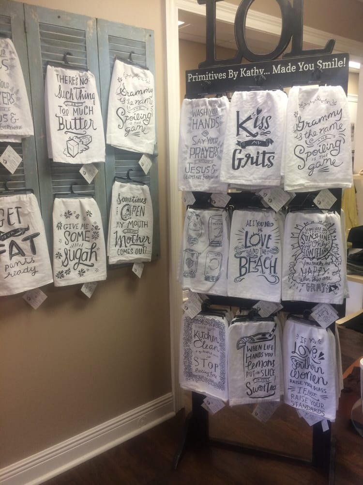 Interior view of Katie Beth's Boutique showing merchandise displays in DeFuniak Springs