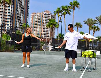 Tennis court at Portofino Island Resort