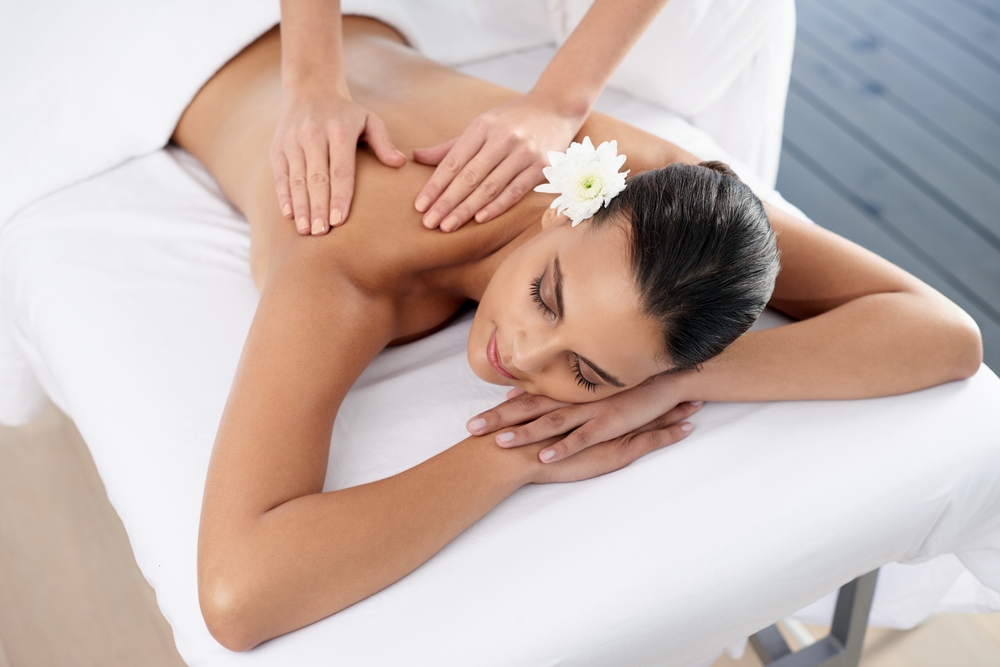 Relaxing spa treatment room setting at Tranquility Day Spa in Santa Rosa Beach