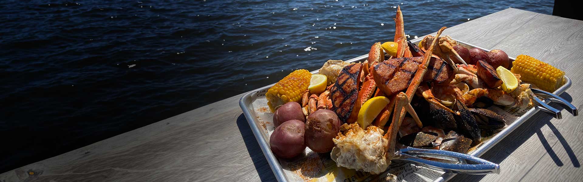 Seafood platter served at The Shack Restaurant & Marina in Fort Walton Beach