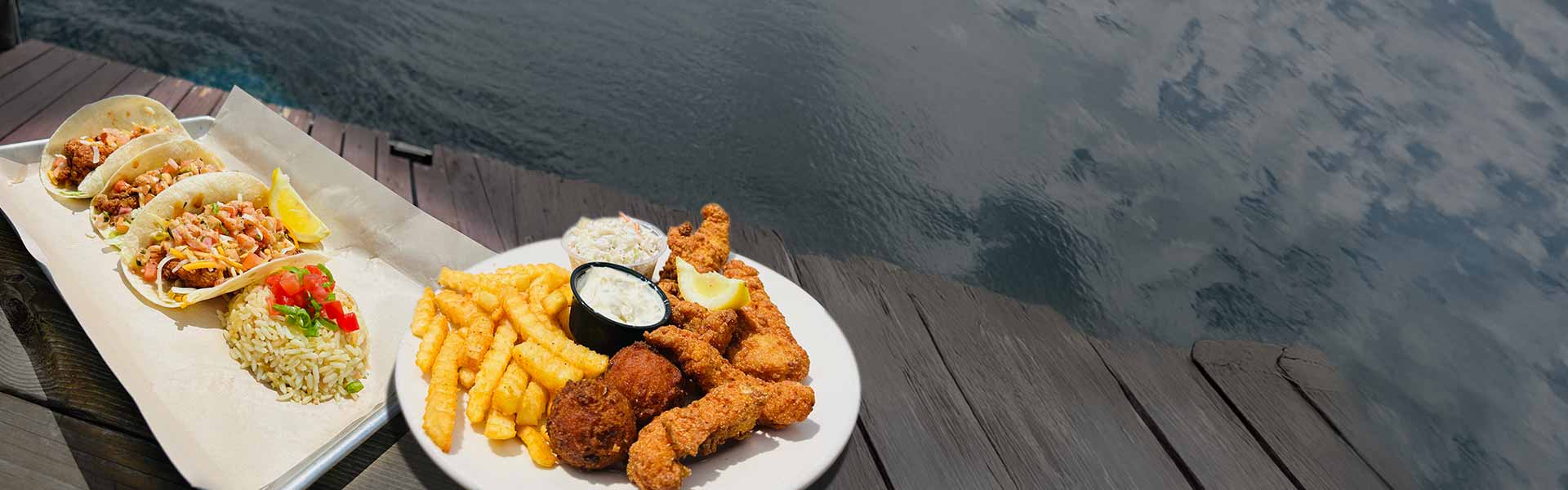 Catfish special plated at The Shack Restaurant & Marina in Fort Walton Beach