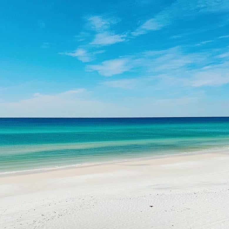 Beach lifestyle scene featured on the Blue Mountain Beach Supply Co. website
