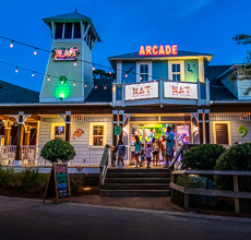 Arcade games inside Blast Arcade and Laser Maze in the Village of Baytowne Wharf