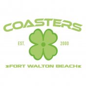 Coasters and The Bevador Room venue logo, downtown Fort Walton Beach