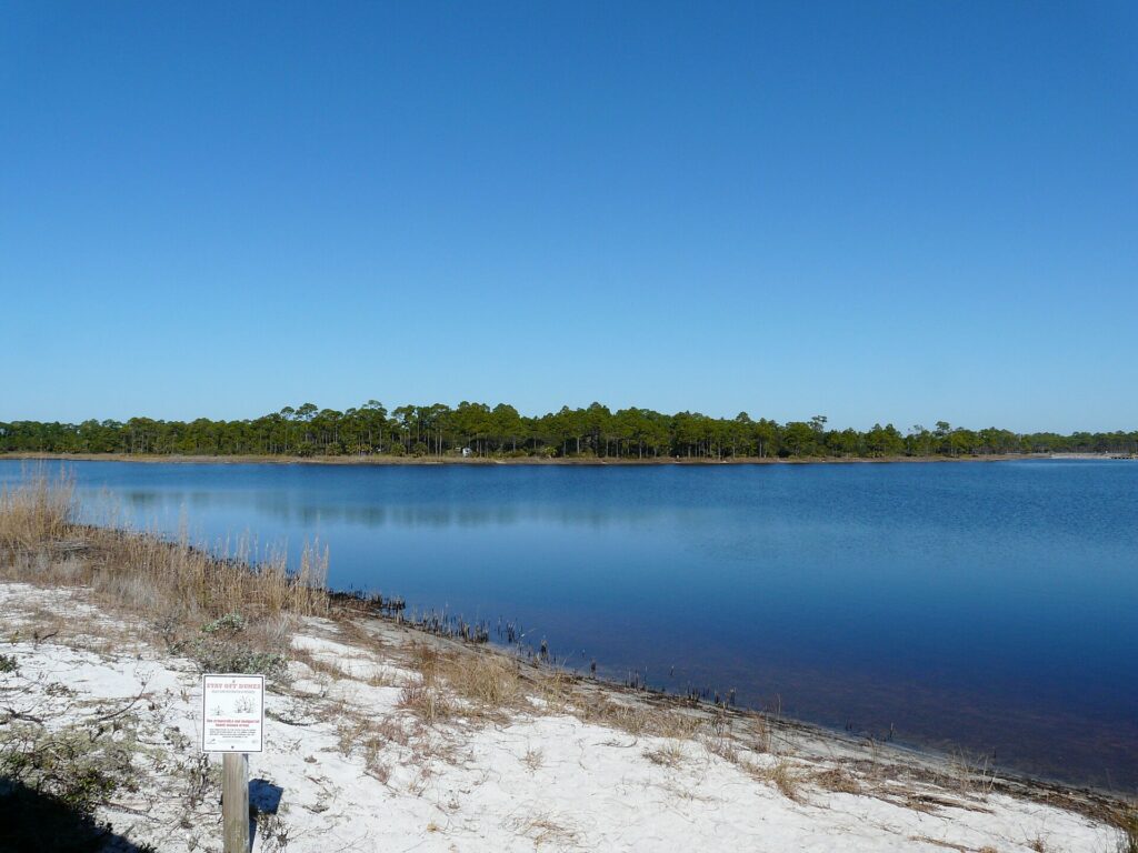 Western Lake, a coastal dune lake at Grayton Beach State Park on 30A