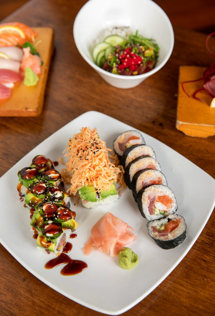 Sushi and sashimi at Camille's at Crystal Beach in Destin