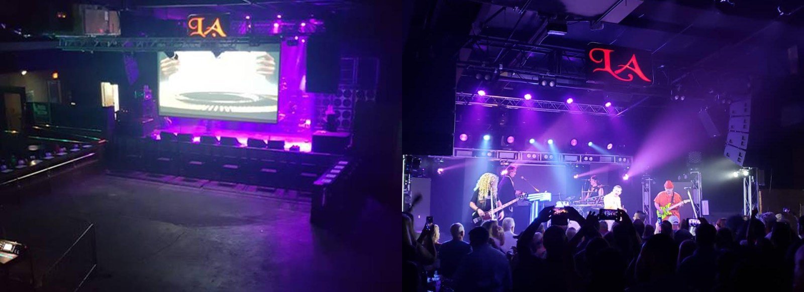 Live show on the stage at Club LA in Destin