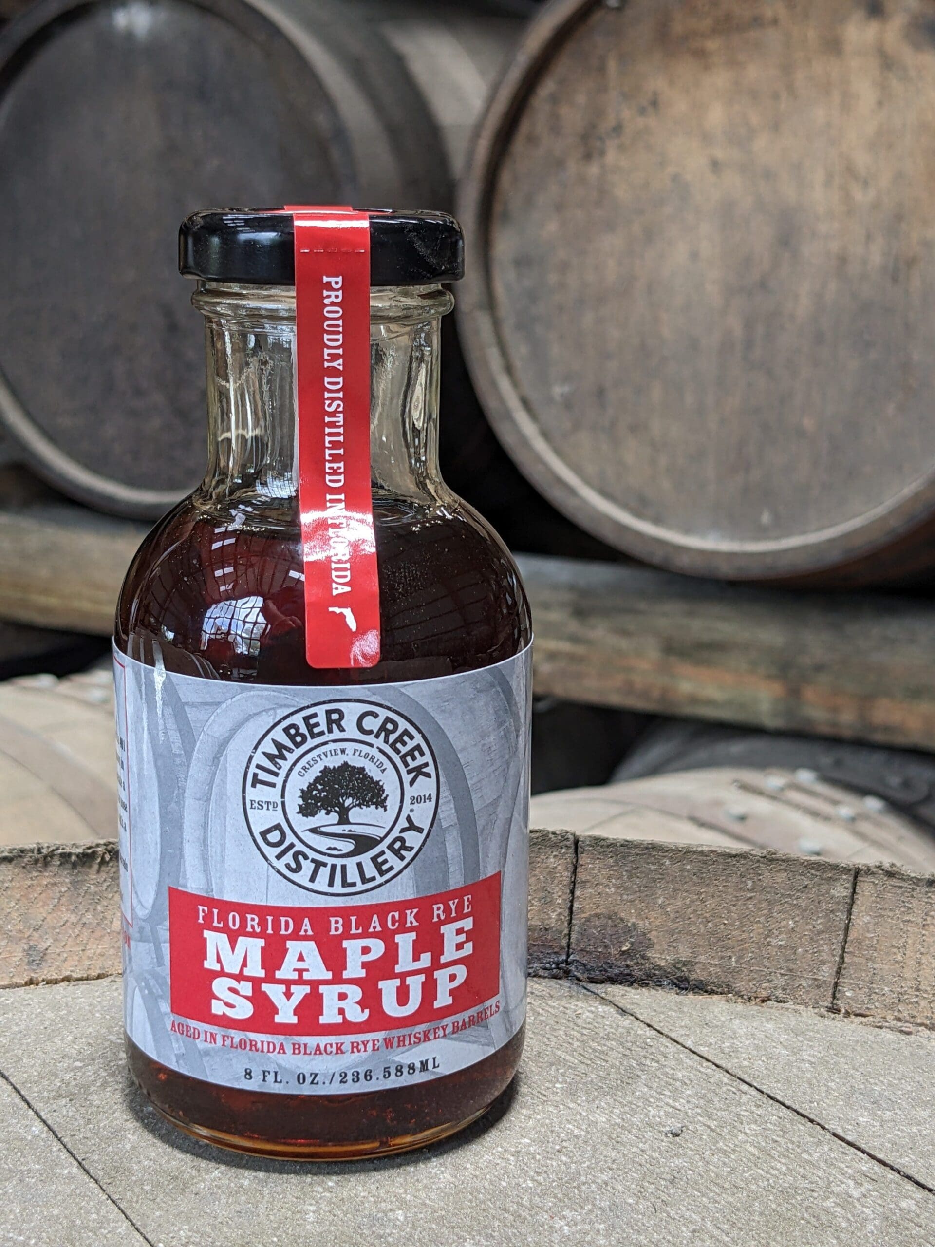 Timber Creek Barrel-Aged Vermont Maple Syrup bottle