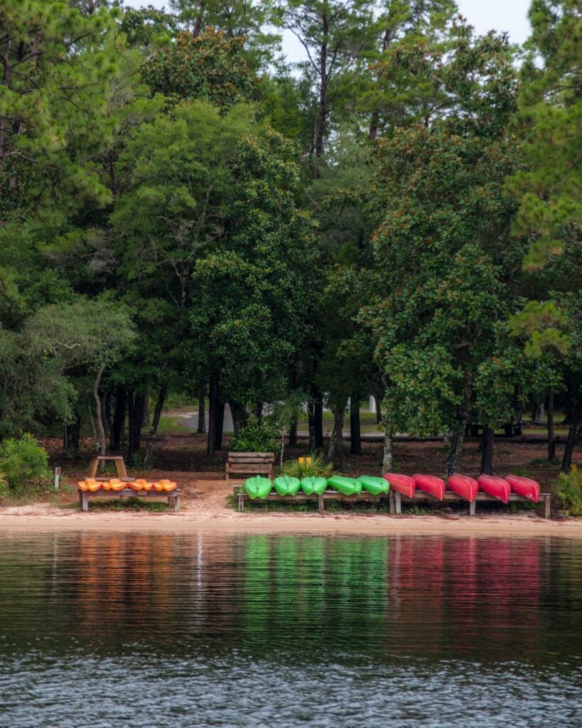 Canoe and kayak launch on Rocky Bayou at Fred Gannon Rocky Bayou State Park