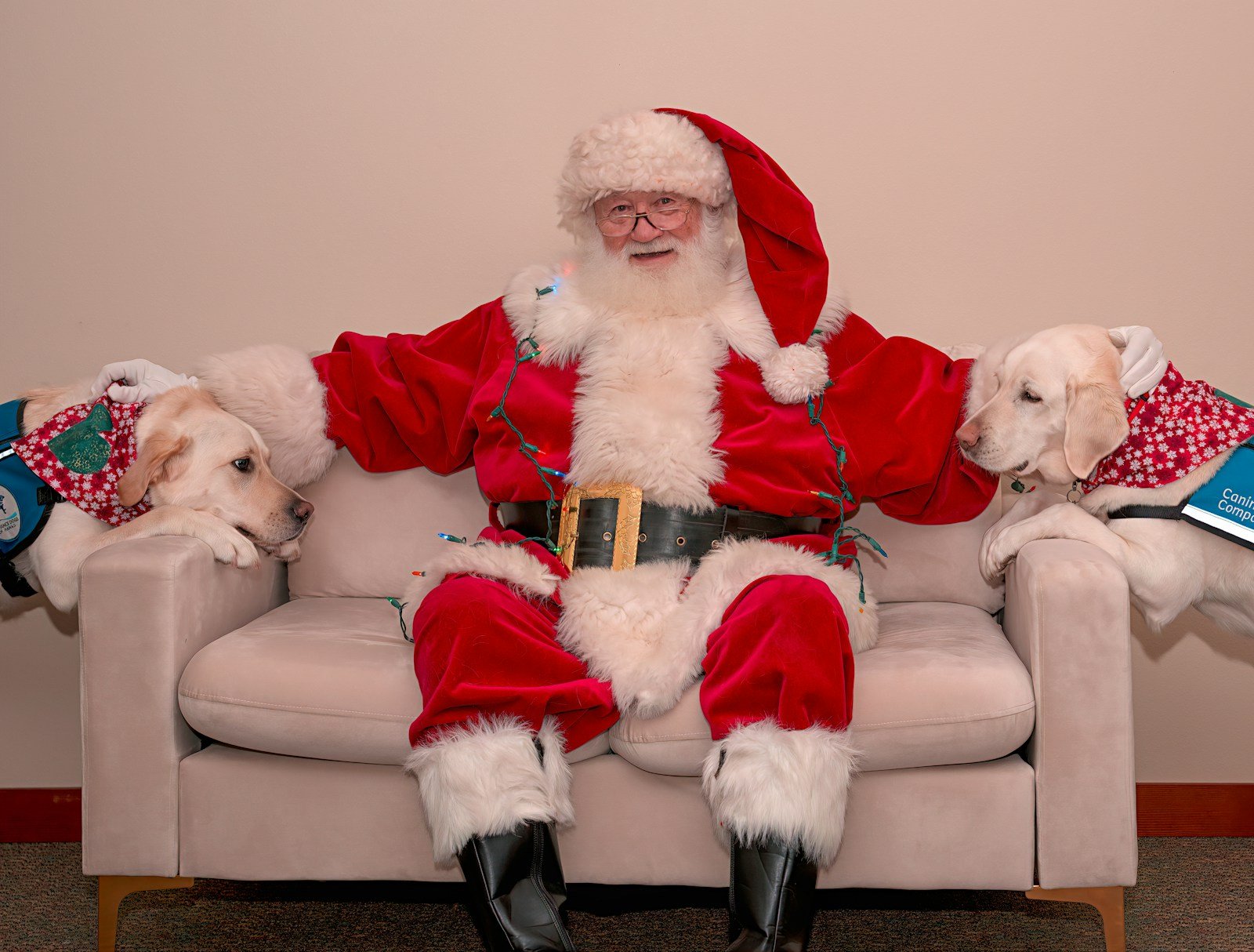 Santa Claus greeting visitors